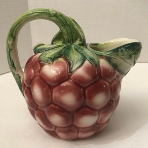 Vintage Grape Bunch Pitcher Made In Italy